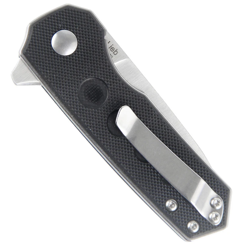 Kizer Lieb Manual Knife Liner Lock Black G-10 [2.375" Satin N690] Wharncliffe V24541N1