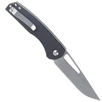Kizer Yukon Manual Knife Liner Lock Black G-10 [3.375" Stonewash N690] Drop Point V4004