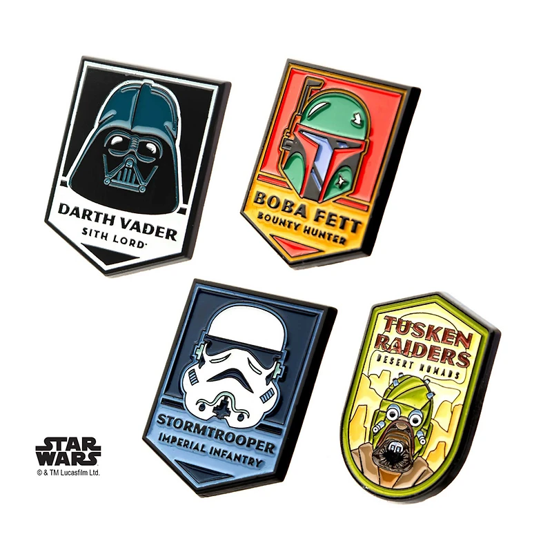Star Wars Dark Side Set of 4 Enamel Color Lapel Pin