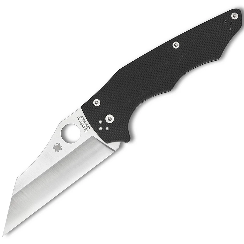 Spyderco Yojumbo Folding Knife Compression Lock Black G-10 [4.00" Satin S30V]  C253GP