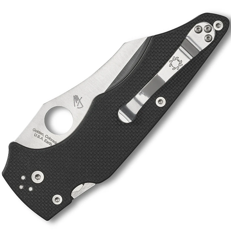Spyderco Yojumbo Folding Knife Compression Lock Black G-10 [4.00" Satin S30V]  C253GP