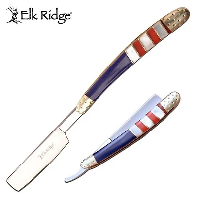 Elk Ridge - Shaving Razor - American Flag Inlay