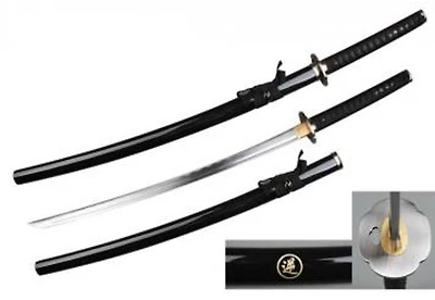 Reverse Blade (BLACK) Handmade Katana 1045 Carbon Steel