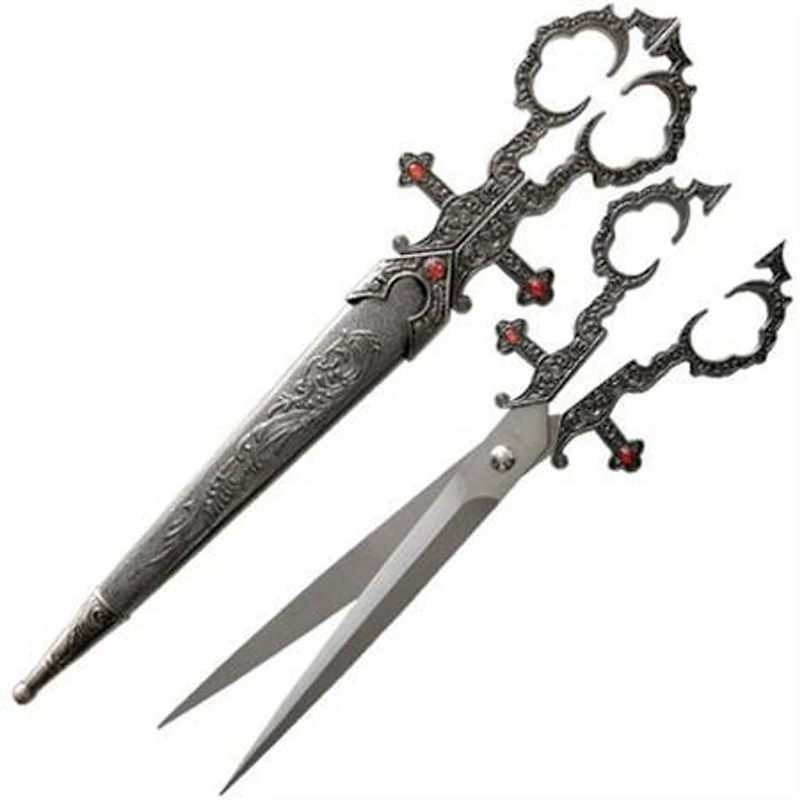 Medieval Silver Scissors Dagger