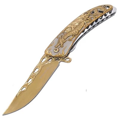 Dragon Flame (GOLD) AO Pocket Knife