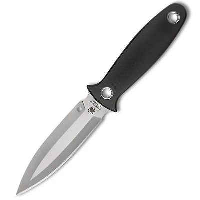 Spyderco Nightstick Fixed Blade Knife Black G-10 [4.14" Satin S30V] FB47GP