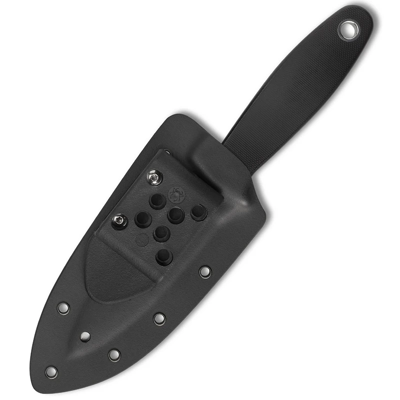 Spyderco Nightstick Fixed Blade Knife Black G-10 [4.14" Satin S30V] FB47GP