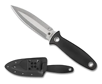 Spyderco Nightstick Fixed Blade Knife Black G-10 [4.14" Satin S30V] FB47GP