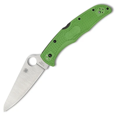 Spyderco Pacific Salt 2 Manual Knife Green FRN [ 3.75" Plain Satin ]  Drop Point C91FPGR2