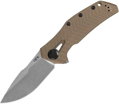 Zero Tolerance 0308 Manual Knife Brown G-10 [ 3.75" Plain Stonewash] Drop Point 0308