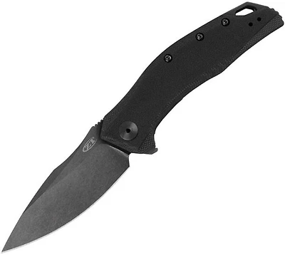 Zero Tolerance 0357 Spring Assisted Knife Black G-10 [ 3.25" Plain Black Stonewash ] Drop Point 0357BW