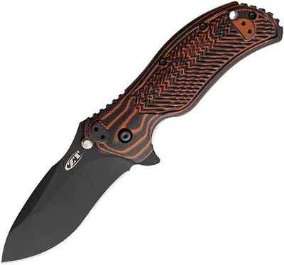 Zero Tolerance 0350 Spring Assisted Knife Orange/Black G-10 [ 3.25" Plain Black ] Drop Point 0350MOC