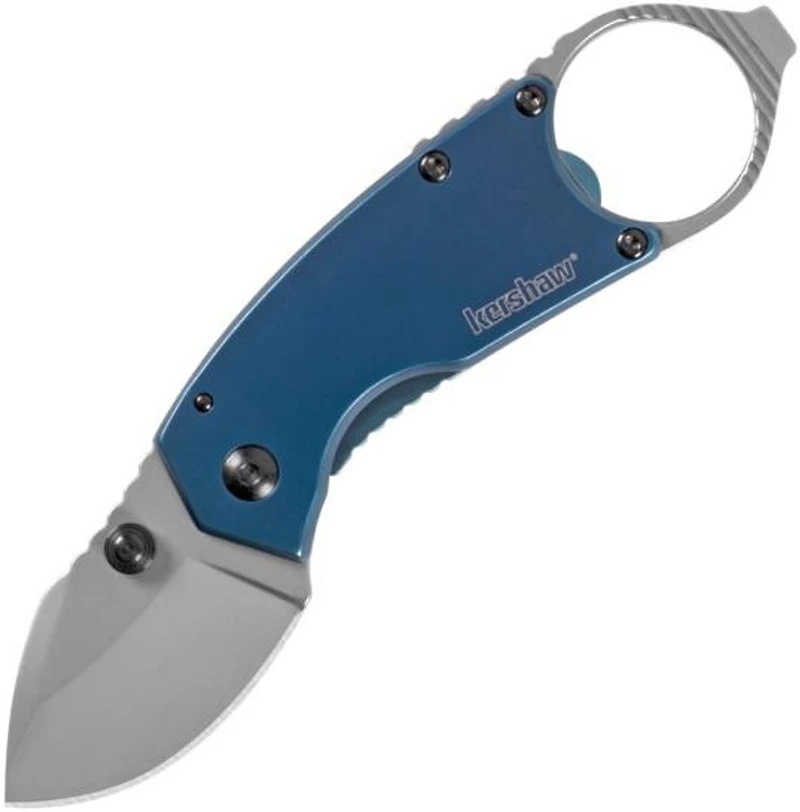 Kershaw Antic Manual Knife Blue Stainless Steel [ 1.75" Plain Bead Blast ] Drop Point KS8710