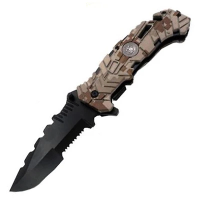 USMC Camo Rescue AO Pocket Knife
