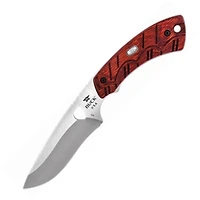 Buck Open Season Skinner Fixed Blade Knife Red Wood [ 4.50" Plain Satin ] Drop Point BU536RWS