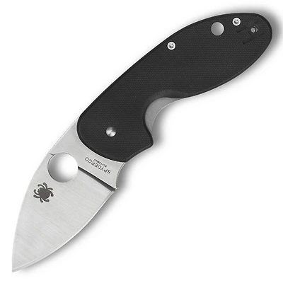 Spyderco Insistent Manual Knife Black G-10 [ 2.48" Plain Satin ] Drop Point C246GP