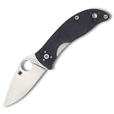 Spyderco Alcyone Manual Knife Gray G-10 [ 2.91" Plain Satin ] Drop Point C222GPGY