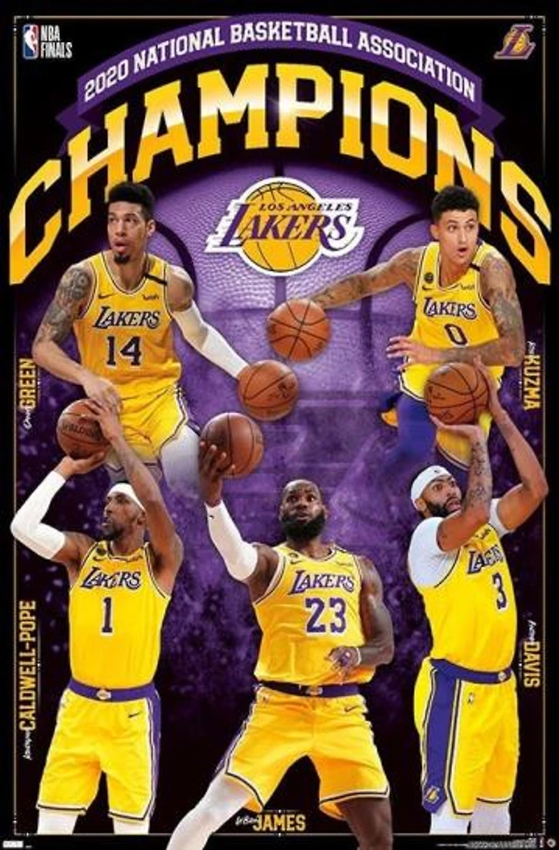 Los Angeles Lakers Champions 2020 Sports Poster