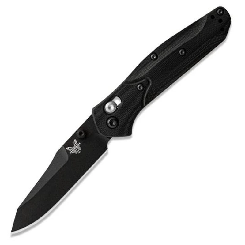Benchmade Mini Osborne Manual Knife Black G-10 [ 2.92" Plain Black ] Reverse Tanto 945BK-1
