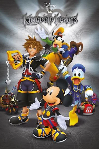 Kingdom Hearts Cast Cartoon Poster