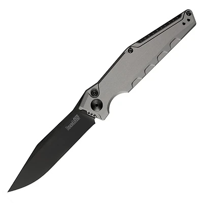 Kershaw Launch 7 Automatic Knife Plunge Lock Black Aluminum [3.75" Plain Black] Clip Point