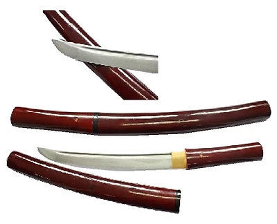 Burgundy SUZAKU Damascus Hand Forged Tanto 21" (1045 Carbon Steel)