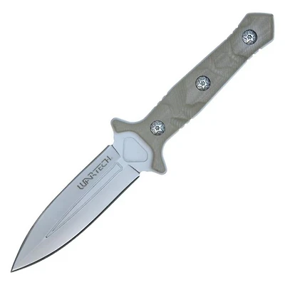 8.75” Wartech Desert Dagger Double Edge Fixed Blade (SILVER)