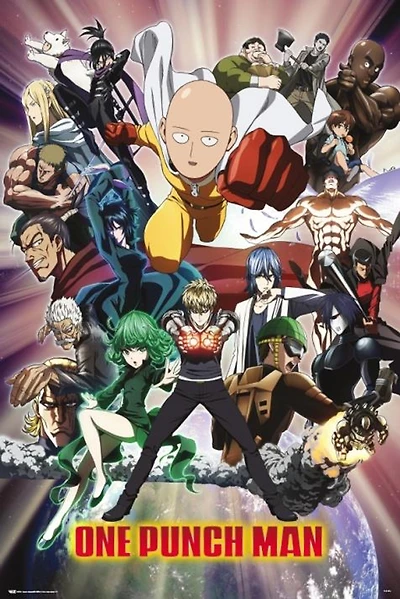 One Punch Man Group Anime Poster