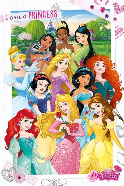Disney I Am A Princesses Cartoon Poster