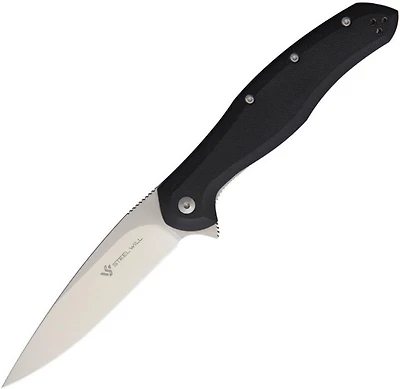Intrigue Linerlock (BLACK) Folding Pocket Knife [ITALY] Steel Will