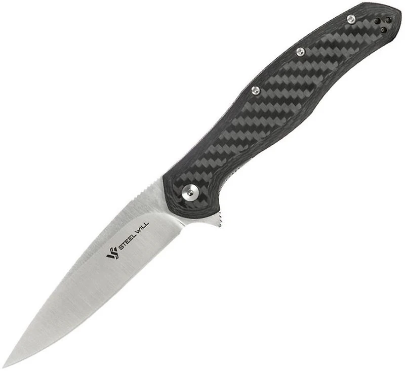 Intrigue Linerlock (Carbon Fiber) Folding Pocket Knife [ITALY] Steel Will