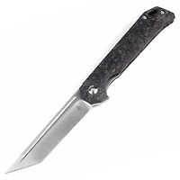 Kizer Begleiter Folding Knife Frame Lock Black Carbon Fiber [3.54" Satin S35VN] Ki4458T3