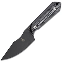 Kizer Harpoon Fixed Blade Knife Black Micarta [3.94" Plain Black] Drop Point 1040