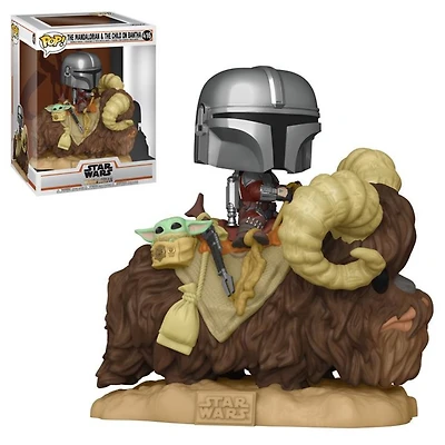 Pop! The Mandalorian Mando on Bantha w/ The Child #416 Vinyl Figure Deluxe