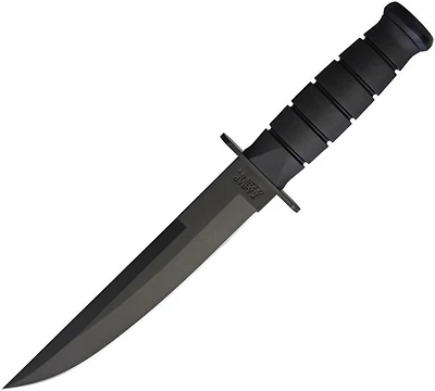 Ka-Bar Modified Tanto Fixed Blade Knife Black Kraton [8.00" Plain Black] Standard 1266