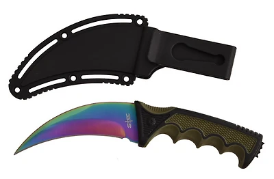 Stec 9" Karambit Hunting Knife (Rainbow)