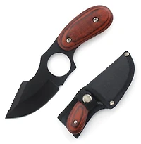Wood Handle Fixed Blade 6.3" (Black)
