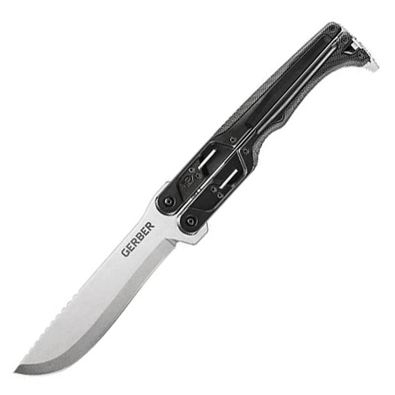 Gerber Doubledown Folding Knife Quadlock Black FRN (6.80" Stonewash 420HC) 30-001536N