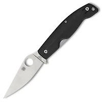 Spyderco Pattadese Folding Knife Liner Lock Black G-10 (3.90" Satin M390) C257GP
