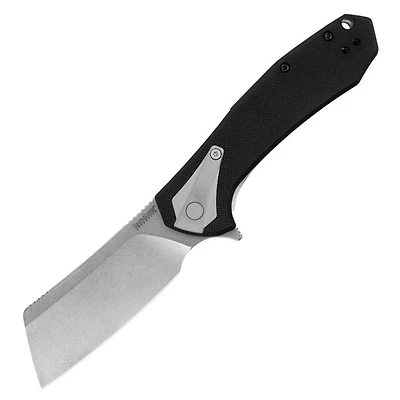 Kershaw Bracket Spring Assisted Knife Black G-10 (3.375" Plain Stonewash) K3455