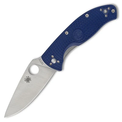 Spyderco Tenacious Folding Knife Liner Lock Blue FRN (3.40" Satin S35VN) C122PBL