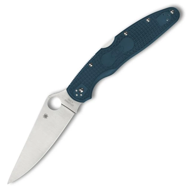 Spyderco Police 4 Lightweight Folding Knife Lockback Blue FRN (4.30" Satin K390) C07FP4K390