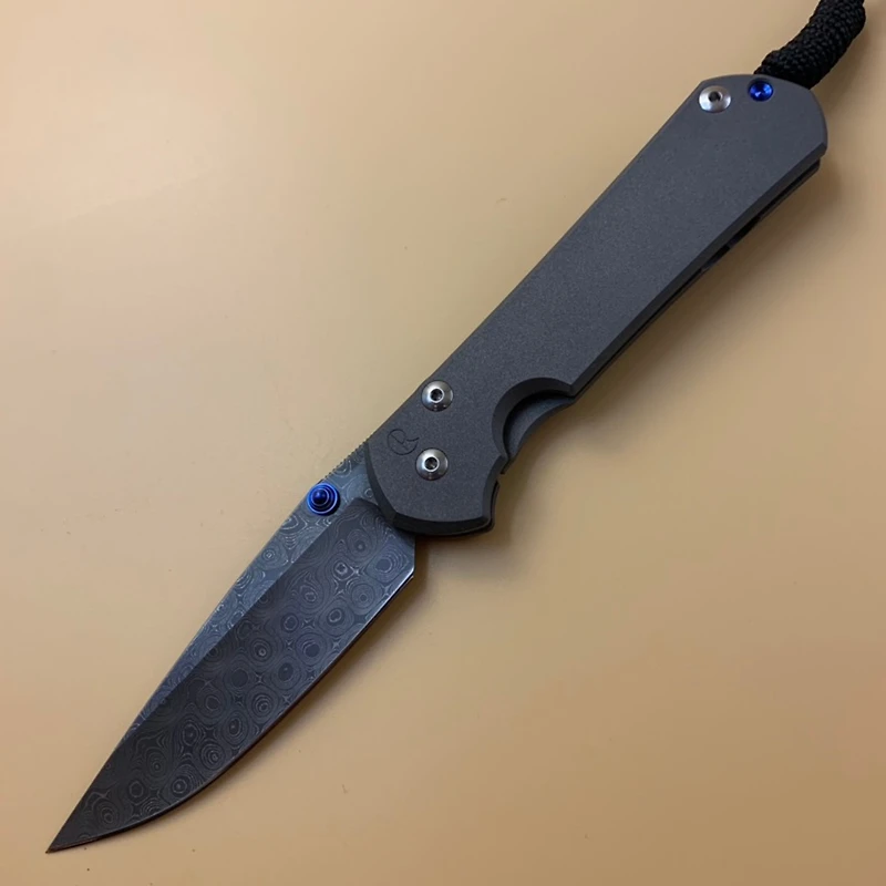 CRK Large Sebenza 31 Plain [3.61" DAMASCUS RAINDROP] Drop Point L31-1006