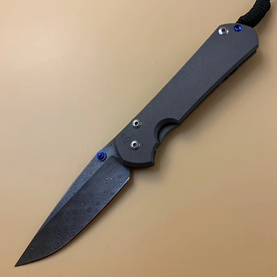 CRK Large Sebenza 31 Plain [3.61" DAMASCUS RAINDROP] Drop Point L31-1006