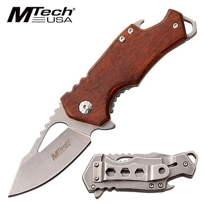 MTech USA Pakkawood A/O Pocket Knife (3CR13)