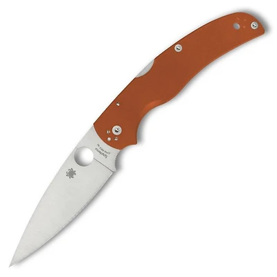 Spyderco Native Chief Folding Knife Lockback Orange G-10 [4.08" Satin REX 45] C244GPBORE