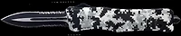 OTF Knife SNOW CAMO Spear Point / Serrated [Side Action] (Cutting Edge) 440