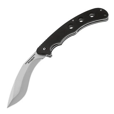 Boker Pocket Kukri Folding Knife Liner Lock Black G-10 [4.6" Bead Blast 440] 01MB511