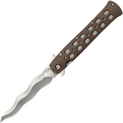 Cold Steel Ti-Lite Manual Knife Liner Lock Brown Zytel [4.00" Satin AUS-10A] Kriss 26SK4