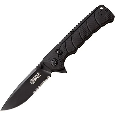BACKDRAFT Serrated Elite Tactical Folding Knife (8Cr13MoV)